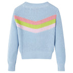Vidaxl kindertrui gebreid 128 blauw