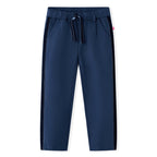 Vidaxl kinderbroek met zwarte bies 116 marineblauw