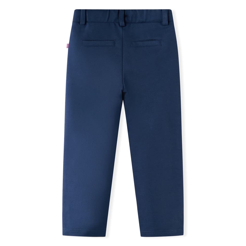 Vidaxl kinderbroek met zwarte bies 128 marineblauw