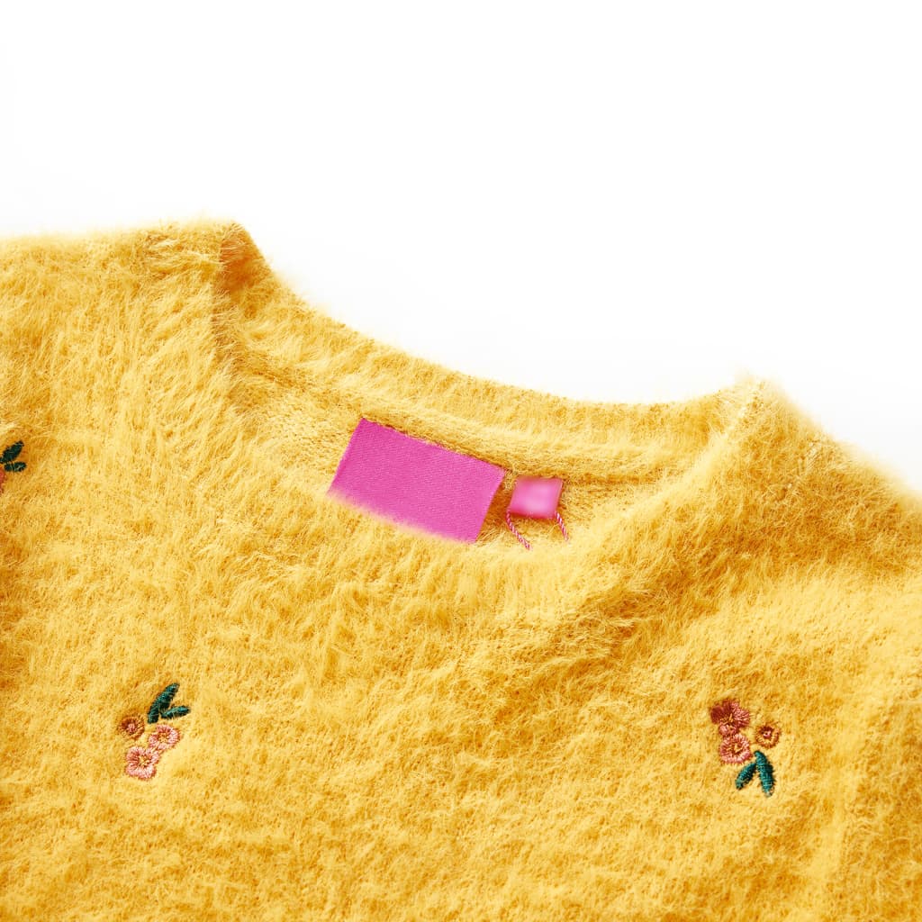 Vidaxl kindertrui gebreid 140 okerkleurig