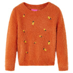 Vidaxl kindertrui gebreid 116 oranjebruin