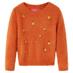 Vidaxl kindertrui gebreid 140 oranjebruin