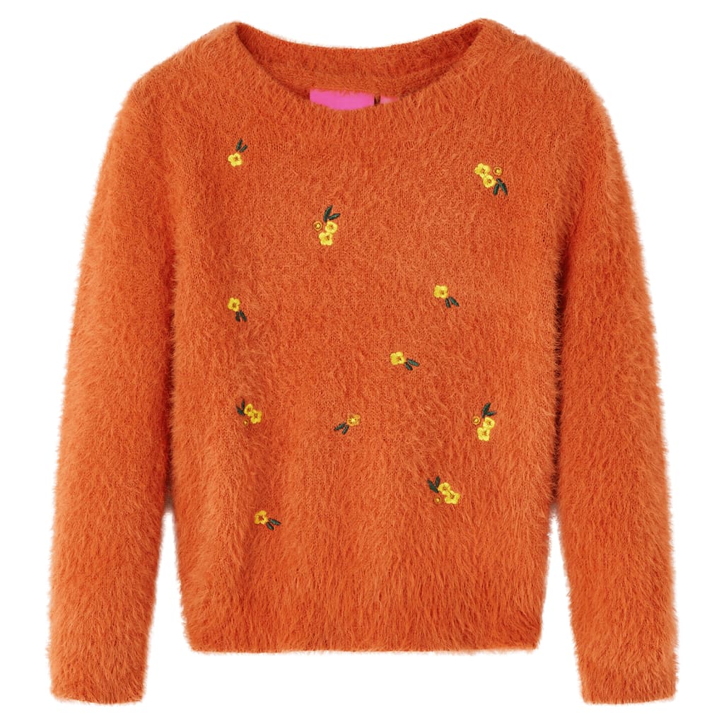 Vidaxl kindertrui gebreid 140 oranjebruin