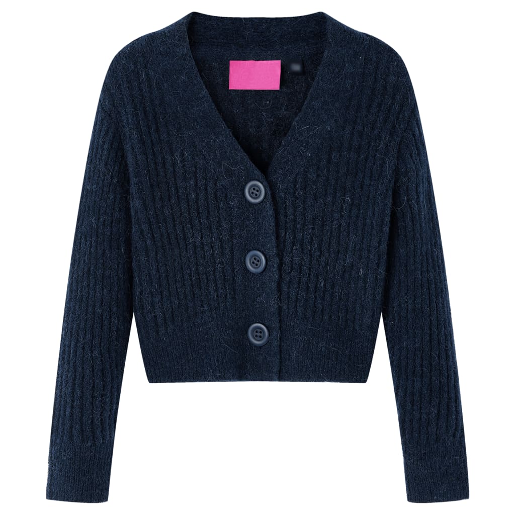 Vidaxl kindervest gebreid 116 marineblauw