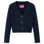 Vidaxl kindervest gebreid 128 marineblauw