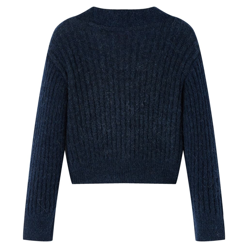 Vidaxl kindervest gebreid 128 marineblauw