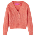 VidaXL Kindervest gebreid 128 middelroze