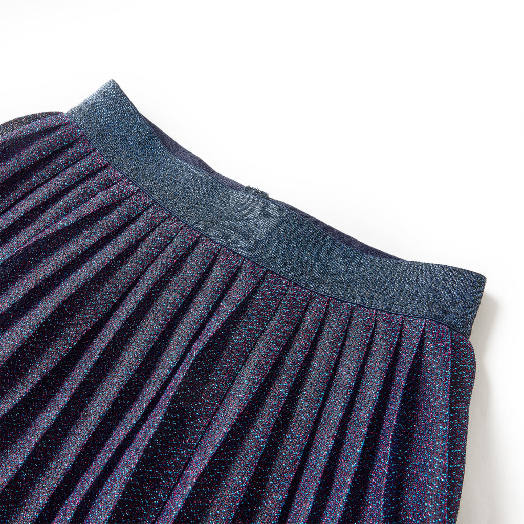 Vidaxl kinderrokje met glitters 128 marineblauw