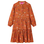 Vidaxl kinderjurk 104 cognackleurig