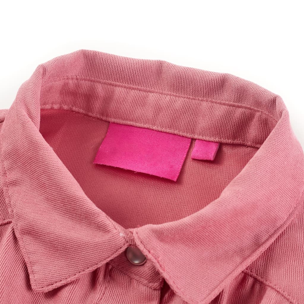 Vidaxl kinderblouse met lantaarnmouwen 104 oudroze