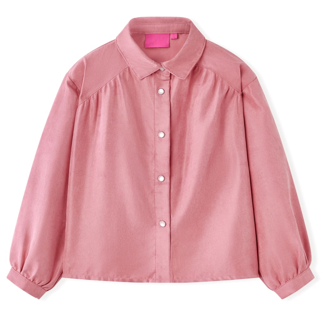 Vidaxl kinderblouse met lantaarnmouwen 116 oudroze