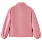Vidaxl kinderblouse met lantaarnmouwen 140 oudroze