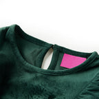 Vidaxl kinderblouse met ruches 140 donkergroen