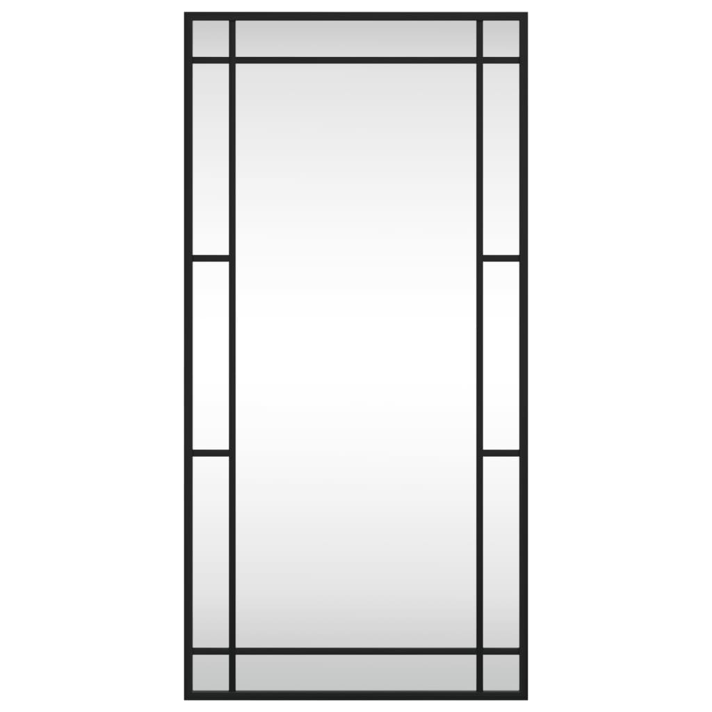 Vidaxl wandspiegel rechthoekig 40x80 cm ijzer zwart