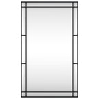 Vidaxl wandspiegel rechthoekig 60x100 cm ijzer zwart