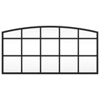 Vidaxl wandspiegel boog 60x30 cm ijzer zwart