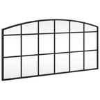 Vidaxl wandspiegel boog 80x40 cm ijzer zwart