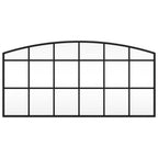 Vidaxl wandspiegel boog 80x40 cm ijzer zwart