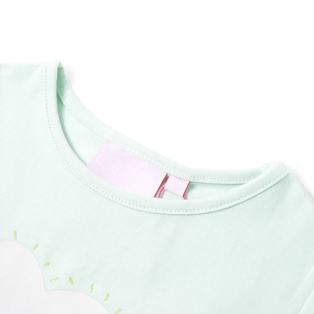 Vidaxl kindershirt 92 lichtmint