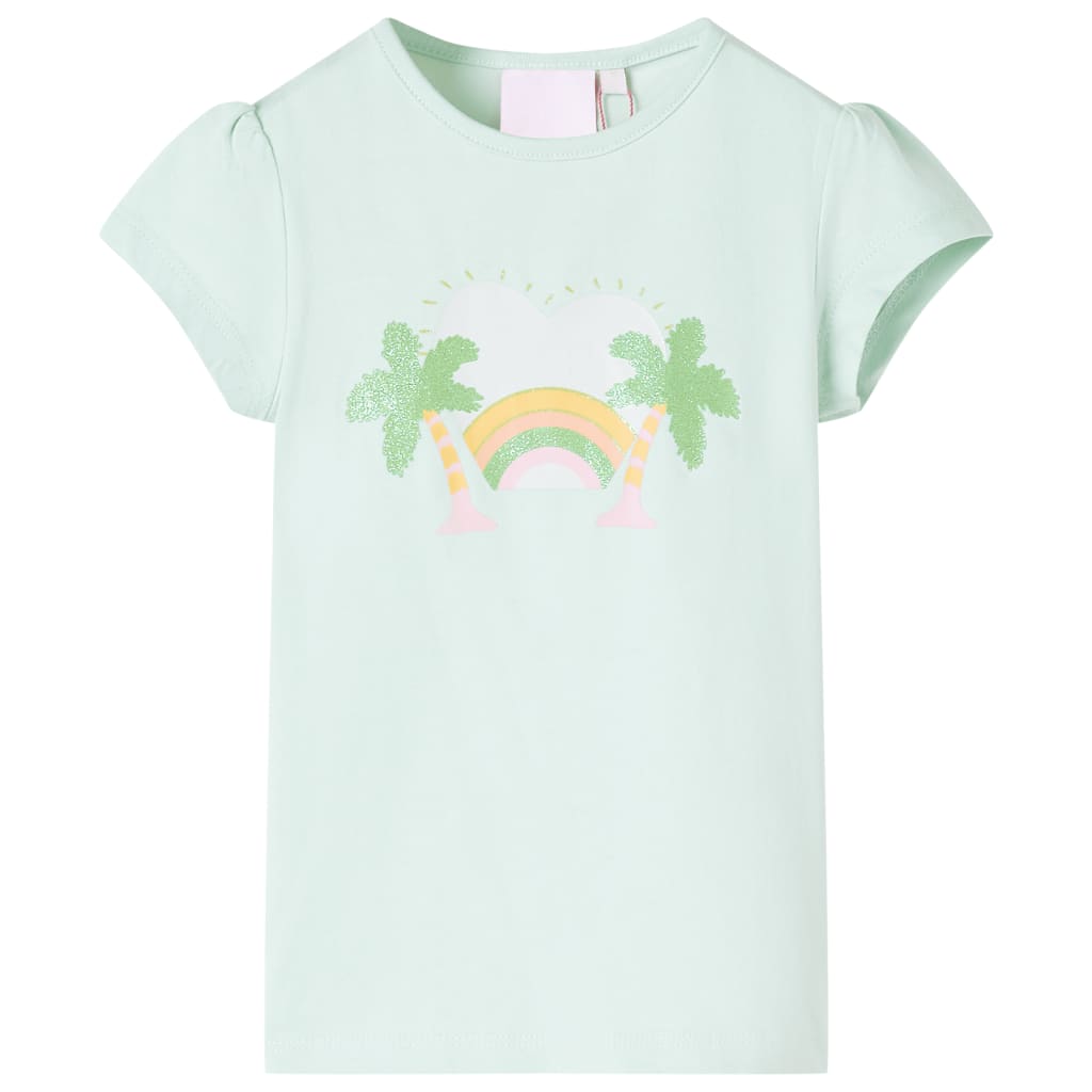 Vidaxl kindershirt 128 lichtmint