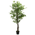 Vidaxl kunstplant ficus 1008 bladeren 180 cm groen