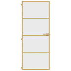Vidaxl binnendeur smal 83x201,5 cm gehard glas en aluminium goudkleur