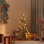 VidaXL Kerstdecoratie kerstboom 60 cm metaal zwart