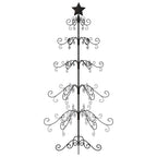 VidaXL Kerstdecoratie kerstboom 150 cm metaal zwart