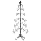 Vidaxl kerstdecoratie kerstboom 215 cm metaal zwart
