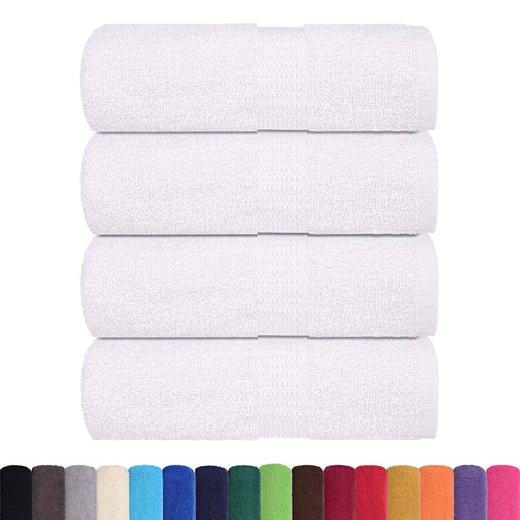 Vidaxl washandjes frogn 4 st 30x30 cm 360 g m² wit