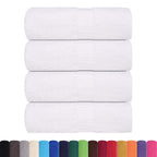 Vidaxl washandjes frogn 4 st 30x30 cm 360 g m² wit
