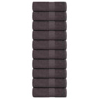 Vidaxl washandjes 10 st 15x21 cm 360 g m² 100% katoen antracietkleurig