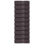 Vidaxl washandjes frogn 10 st 30x30 cm 360 g m² antraciet