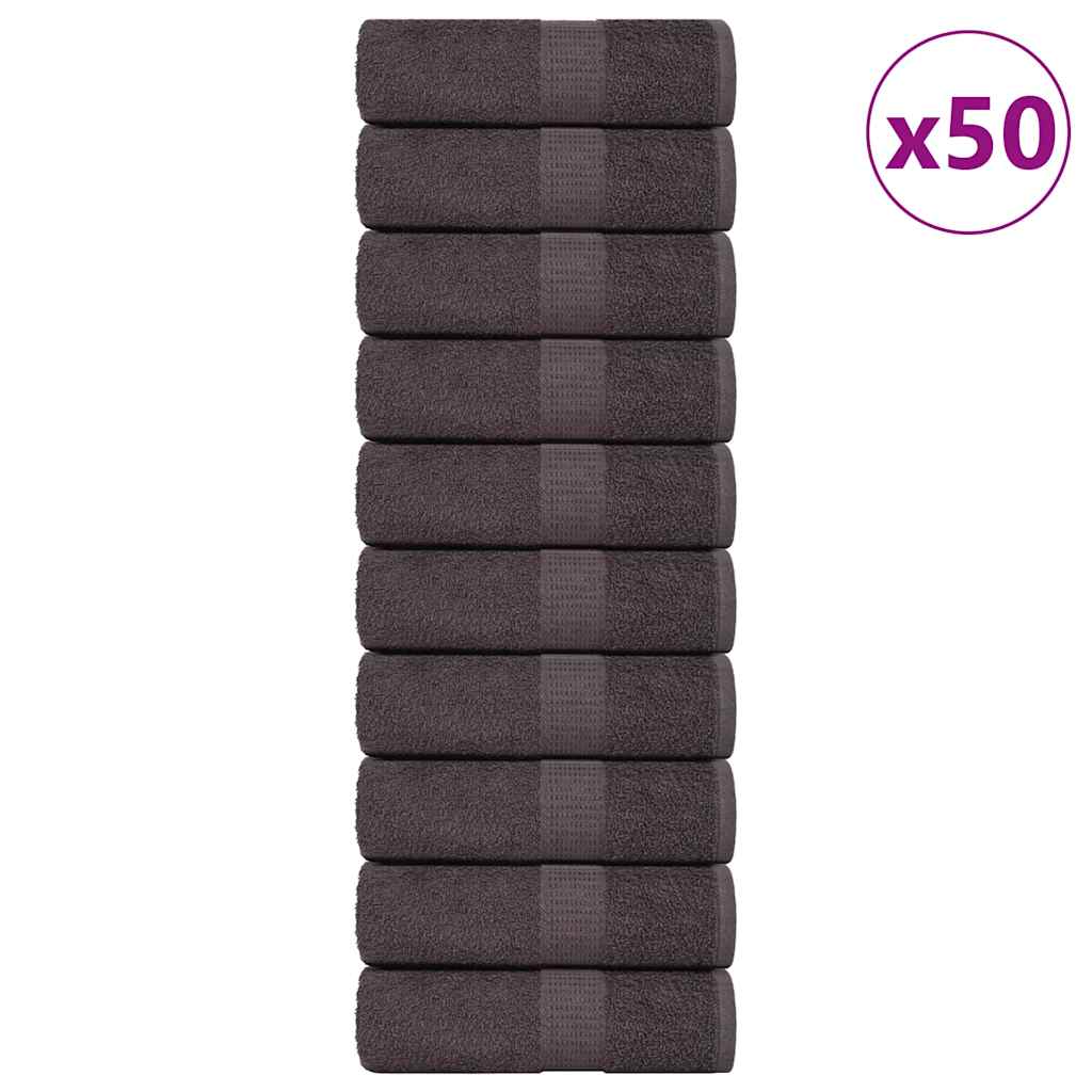 Vidaxl washandjes frogn 50 st 30x30 cm 360 g m² antraciet