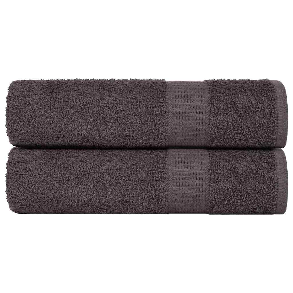Vidaxl douchehanddoeken frogn 2 st 70x140 cm 360 g m² antraciet