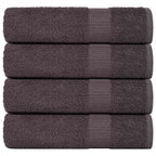 Vidaxl douchehanddoeken frogn 4 st 70x140 cm 360 g m² antraciet