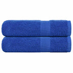Vidaxl douchehanddoeken frogn 2 st 70x140 cm 360 g m² blauw