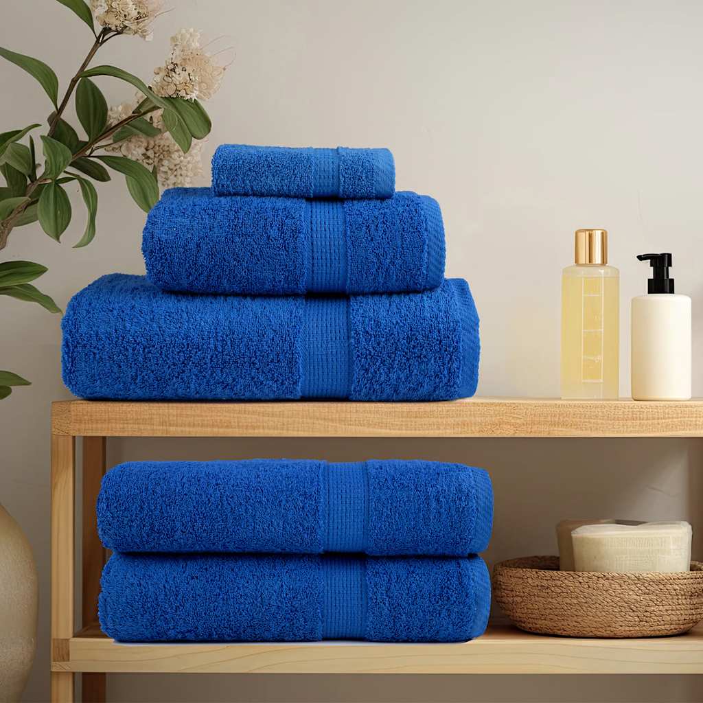 Vidaxl douchehanddoeken frogn 2 st 70x140 cm 360 g m² blauw