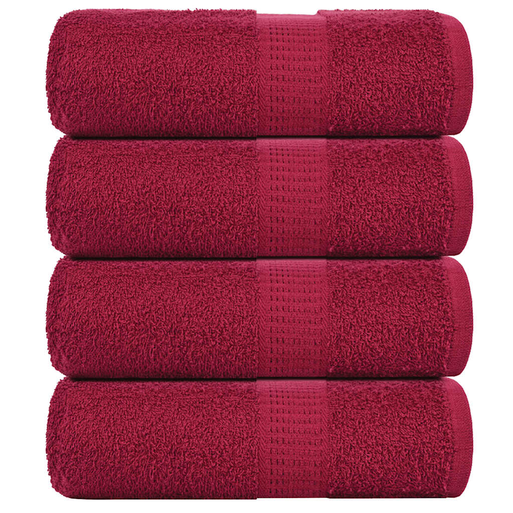 Vidaxl gastendoekjes frogn 4 st 30x50 cm 360 g m² bordeaux