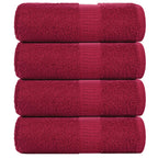 Vidaxl gastendoekjes frogn 4 st 30x50 cm 360 g m² bordeaux
