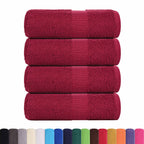 Vidaxl gastendoekjes frogn 4 st 30x50 cm 360 g m² bordeaux