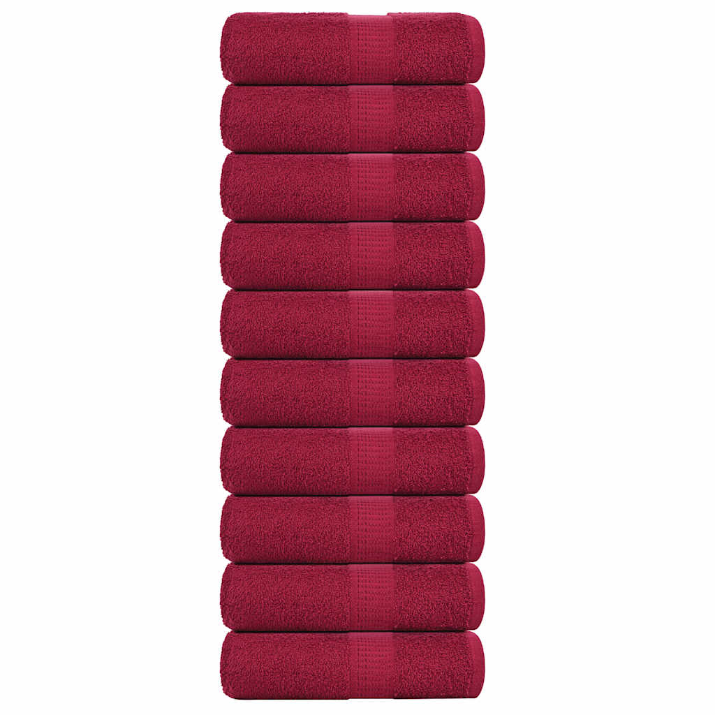 Vidaxl gastendoekjes frogn 10 st 30x50 cm 360 g m² bordeaux