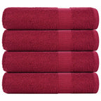 Vidaxl handdoeken frogn 4 st 50x100 cm 360 g m² bordeaux