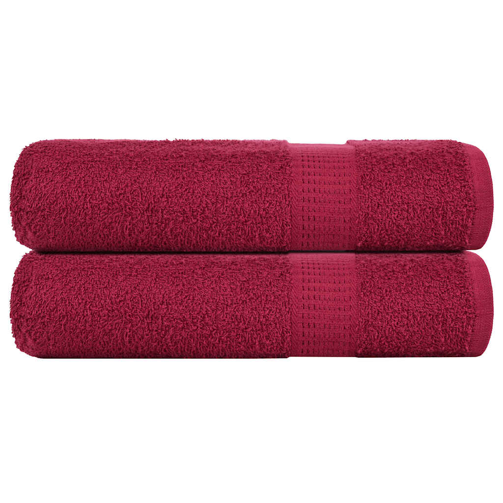 Vidaxl douchehanddoeken frogn 2 st 70x140 cm 360 g m² bordeaux