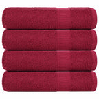 Vidaxl douchehanddoeken frogn 4 st 70x140 cm 360 g m² bordeaux