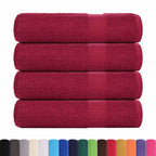 Vidaxl douchehanddoeken frogn 4 st 70x140 cm 360 g m² bordeaux