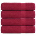 Vidaxl badhanddoeken frogn 4 st 100x150 cm 360 g m² bordeaux