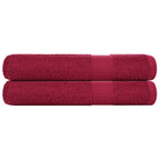 Vidaxl saunahanddoeken frogn 2 st 80x200 cm 360 g m² bordeaux