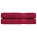 Vidaxl handdoeken frogn 2 st 100x200 cm 360 g m² bordeaux
