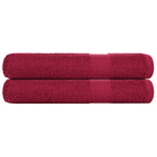Vidaxl handdoeken frogn 2 st 100x200 cm 360 g m² bordeaux
